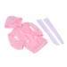 SM SunniMix 1/3 Handmade Plush Long Hoodie Top Dress Set for BJD 60cm Girl Dolls Fairy Outfits - Pink, as described