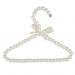 White Faux Pearl Bow Clothes Hangers Hook for Children Kids Bowknot White
