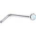 14k White Gold 2mm Synthetic Opal L-Shaped Nose Ring 18 Gauge