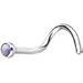Body Candy Stainless Steel Light Purple Synthetic Opal Accent Nostril Screw 18 Gauge 1/4