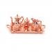 Jili Online 10 Pieces Copper Alloy Tea Lid Pot Cups Tray Set for 1:12 Dollhouse Miniatures Doll House Furniture Decoration