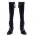 MagiDeal 1:6 Black Zip Up Knee-high Boots Shoes for 12'' Hot Toys Phicen Action Figure