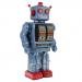 MagiDeal Retro Blue Tin Toy 12'' Electron Robot with Openable Doors on Chest Operated by 2 ''D'' Battery - Walking, Rotating Torso, Sounds