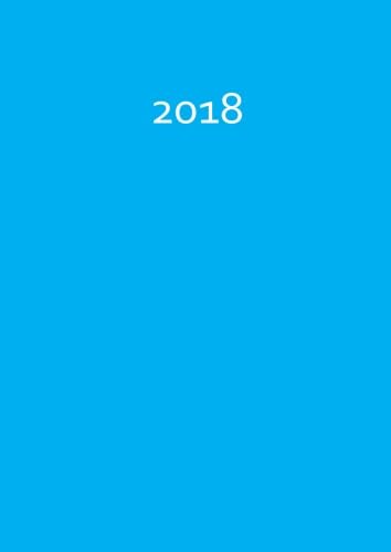 MY BIG FAT CALENDAR 2018 (Great Britain) - Caribbean Blue: 1 day per page, DIN A4