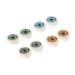 MagiDeal Oval Flat Back Plastic Eyes 8mm Iris for Porcelain or Reborn Dolls Making DIY Supplies Pack of 4 Pairs