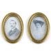 MagiDeal Resin Frame Couple Photos Mural Wall Painting Dollhouse Miniature 1:12 Pair