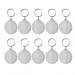 MagiDeal 10 pcs Round Blank Insert Photo Picture Frame Split Ring Keychain