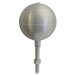 Flagpole ball top ornament 4 Inch Aluminum Anodized Clear