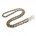 CEZO 3mm German Silver Chain Necklace Twist Rope for Men Women Jewelry 20 Inch
