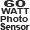 LED Wall-Pack Photo Cell Glass Lens- 60W 5000K Commercial Outdoor Light Fixture (Out-Door Dusk to Dawn Sensor Security Porch Lighting for Industrial Out-Side Photocell)
