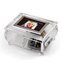 Music Photo Frame, Picture Frame Jewelry Box - Transparent Photo Frame and Musical Storage Box with Pop-Out Lens, Removable Lid, 18 Note Music Box with 400+ Song Choices