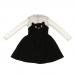MonkeyJack Trendy Cat Face Frock Skirt Dress w/ Lace Sleeve for 1/3 BJD SD MSD DOD AS DZ Clothes Dress Up Black