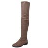 City Classified Women's Closed Toe Over The Knee Low Heel Boot (Dark Taupe, 7.5 B(M) US) - Image 3