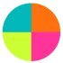 HICKIES 1.0 Elastic One Size Fits All No Tie Shoelaces - Neon Rainbow Multicolor (14 Laces, Works in all shoes)