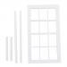 1:12 Dollhouse Miniature Wooden 12-pane Window Frame White