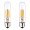 Mansa Lighting, T10 LED Bulb (Tube Shape), 2 Pack, 200 Lumens, 2 Watts, Warm White (2700K), Dimmable, 25W Equivalent