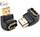 Conwork 2-Pack HDMI Male to HDMI Female 90 Degree Right Angle Flat HDMI Adapter Coupler V1.4 High Speed Supports 1080P/3D/4K UHD Resolution