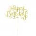 20pcs New Glitter Paper Happy Birthday Letters Cake Topper Cake Decor Tool