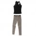 1/6th Men's Black Vest Grey Jeans Belts Fit for 12