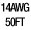 Mediabridge™ 14AWG 2-Conductor Speaker Wire (50 Feet, Clear) - Spooled Design with Sequential Foot Markings (Part# SW-14X2-50-CL)