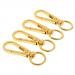 Dovewill 4 Pieces Alloy Lobster Swivel Clasps Clips Bag Key Ring Hook Keychain Hook Jewelry Findings - Gold, 12mm