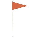 SUZUKI HONDA KAWASAKI YAMAHA POLARIS 7' ATV WHIP FLAG GLAMIS ORANGE FLAG