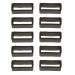 MonkeyJack 10pcs 20mm Watch Band Strap Keeper Loop Black Rubber