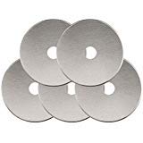 Rotary Cutter Blades 45mm 5 Pack by PerfectCare, Fits Fiskars, Olfa, Martelli, Dremel, Truecut, DAFA Rotary Cutter Replacement for Quilting Scrapbooking Sewing Arts&Crafts, Sharp and Durable