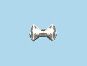 Turrall Fly Tying Black Chrome Hour Glass Eyes Pack of 12