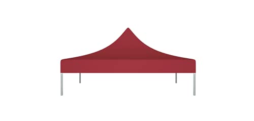 Partyzelt-Dach 3x3 m Burgunderrot 270 g/m² Gartenbauten Pavillon-Rahmen Dächer für Pavillions stabil – Bild 5