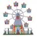 Dovewill Retro Wind up Spinning Ferris Wheel with Music Movement Clockwork Metal Tin Toy Collectible Gift