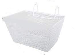 White Kids Metal Wire Cycling Basket Junior Bike Bicycle Girls Childrens