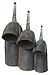 African Gankogui Bell Set - Iron Double Cow Bell - Set of 3, Large Medium and Small from Ghana