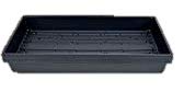 5 Pack of Durable Black Plastic Growing Trays (with drain holes) 20" x 10" x 2" - Planting Seedlings, Flowers, Wheatgrass, Microgreens