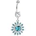 Body Candy Stainless Steel Clear Blue Accent Classic Chic Dangle Belly Ring