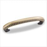 Jeffrey Alexander 1977ABSB Symphony Art Deco Pull, Brass/Antique Brass