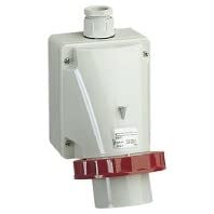 Schneider Electric 83571 Plug Wall Mount 32A 3P-N-E 380-415V IP67, White