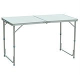 Outsunny Aluminum Camping Folding Camp Table with Carrying Handle, 47-Inch x 23.5-Inch