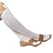 Copper Compression Socks Women Men (White) Medical Athletic Diabetic Knee High Graduated Calf Sock -Best for Flight Travel Nurses Running Sports Varicose Veins Pregnancy (M Sz 7-9) US