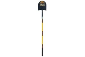 Structron 49588 Caprock Shovel, 10 Gauge, PowerCore & PermaGrip, 50" Premium Solid Fiberglass Full Length Handle, ProGrip