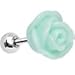 Body Candy Stainless Steel Mint Green Courtship Rose Tragus Cartilage Earring 16 Gauge 1/4