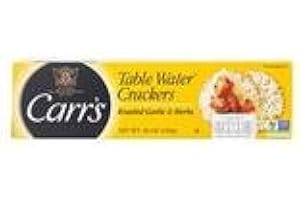 Carr's, Cracker, Table Water, Roasted Garlic & Herbs, 120 g. [Pack of 1 piece]
