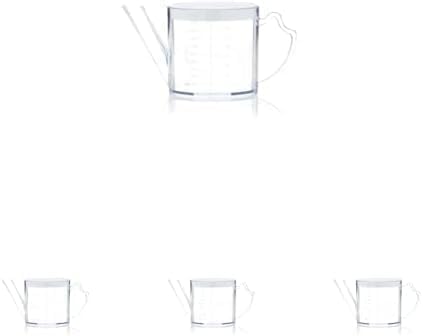 KitchenCraft Gravy Fat Separator Jug, Plastic,Transparent/White,500 ml (Pack of 4)