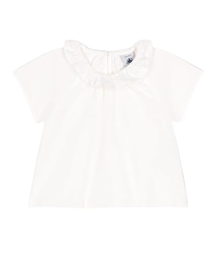 Petit Bateau Baby Mädchen Kurzarmbluse A0cnd, Weiß, 24 Monate
