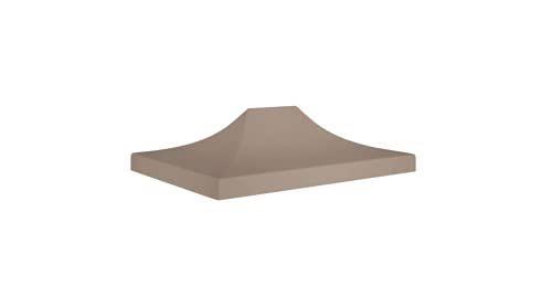 Partyzelt-Dach 4,5x3 m Taupe 270 g/m² Gartenbauten Pavillon-Rahmen Dächer für Pavillions stabil