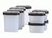 Tupperware 8 Pc Spice Shaker Set. Black Seals