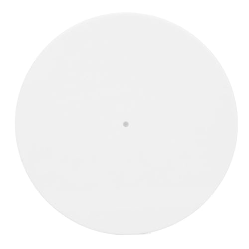 Bewinner Acrylic Turntable Mat, Record Platter Slipmat Reduce Static Dust Noise Replacement Acrylic Record Platter Slipmat for 12 Inch Record Player (White)