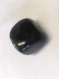 Single Stone: Black Obsidian ~ Root Chakra ~ Ravenz Roost stones with velour pouch and info card on crystal clearing