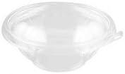 16 oz. Clear Plastic Tamper Resistant Hinged Deli Container - 240 per case