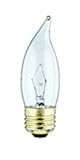 Bulbrite 408060 - 60EFC/3 - 60 Watt Bent Tip Medium Base Incandescent Light Bulb, Clear